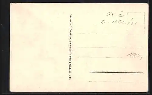 Künstler-AK Kolin, Restaurace a divadlo U Ptacku