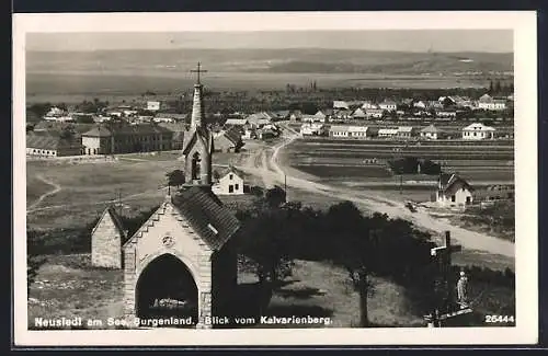 AK Neusiedl am See, Blick vom Kalvarienberg