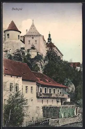 AK Bechyne, Teilansicht mit Schloss