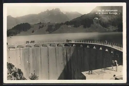 AK Châtel-sur-Montsalvens, Lac de Montsalvens et le Grand Barrage