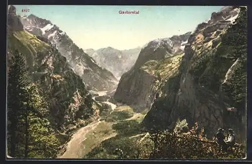 AK Kandersteg, Gasterntal, Blick entlang des Tallaufes