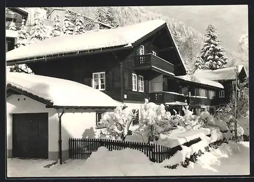 AK Engelberg, Hotel Chalet Friedhalde im Winter