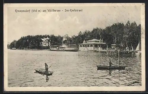 AK Krumpendorf am Wörthersee, Blick aufs See-Restaurant