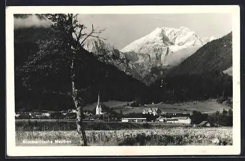 AK Mauthen, Ortsansicht mit den Bergen