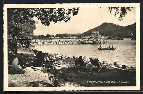 AK Klopeinersee, Badegäste im Strandbad Amerika