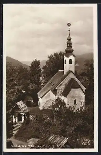 AK Mariawörth am Wörthersee, Blick zur alten Kirche