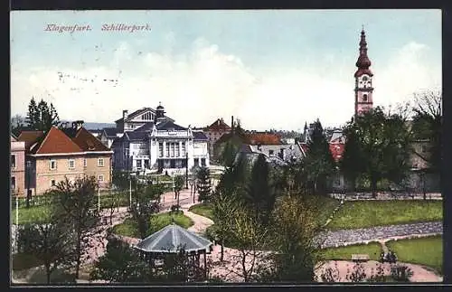 AK Klagenfurt, Schillerpark mit Pavillon