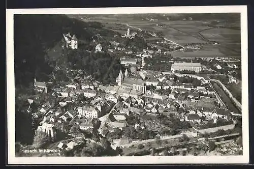 AK Friesach in Kärnten, Teilansicht mit Kirche