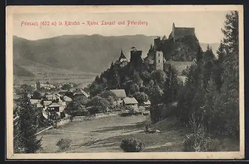 AK Friesach in Kärnten, Ruine Lavant und Petersberg