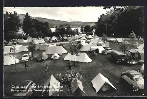 AK Pörtschach am Wörthersee, Campingplatz mit Strandbad Kogler