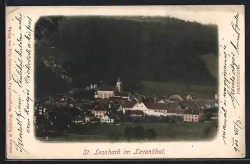 AK St. Leonhard im Lavantthal, Teilansicht mit Kirche