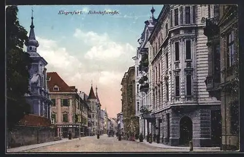 AK Klagenfurt, Blick in die Bahnhofstrasse