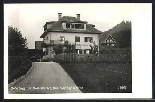 AK Unterburg am Klopeinersee, Ktn. Gasthof Krainz