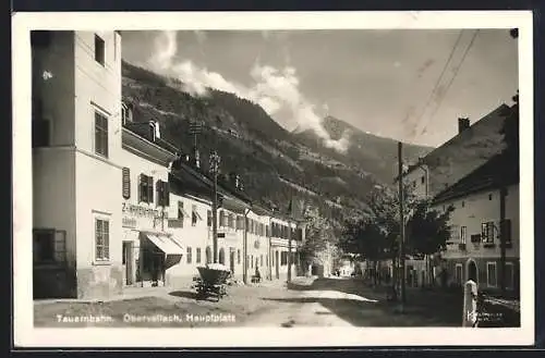 AK Obervellach, Hauptplatz mit Warenhandlung