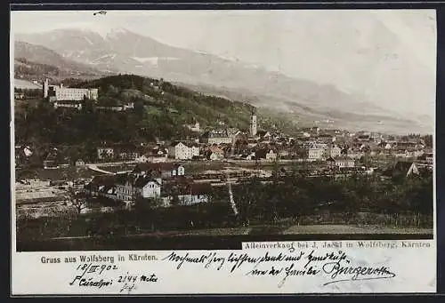 AK Wolfsberg /Kärnten, Gesamtansicht aus der Ferne