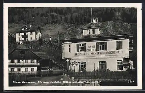 AK Ebene Reichenau, Ortspartie am Kaufhaus Dörrer