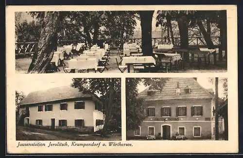 AK Krumpendorf a. Wörthersee, Gasthaus Jausenstation Jerolitsch