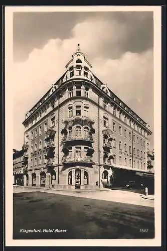 AK Klagenfurt, Hotel Moser im Sonnenschein