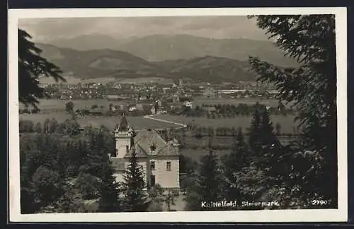 AK Knittelfeld /Steiermark, Gesamtansicht aus der Ferne von einer Villa aus