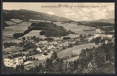 AK Kirchberg am Wechsel, Panoramablick vom Berg