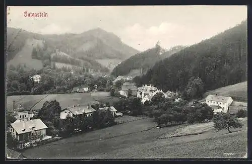 AK Gutenstein, Ortsansicht aus der Vogelschau