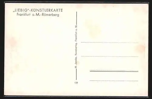 Künstler-AK Bernhard Liebig: Frankfurt a. M., Römerberg, Brunnen