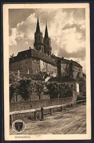 AK Klosterneuburg, Ortsansicht mit Stift, Deutscher Schulverein