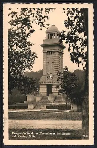 AK Bruckneudorf, Ansicht vom Kriegerdenkmal