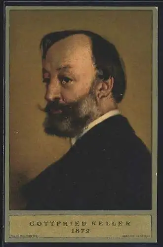 AK Portrait Gottfried Kellers 1872 7,5 SFR