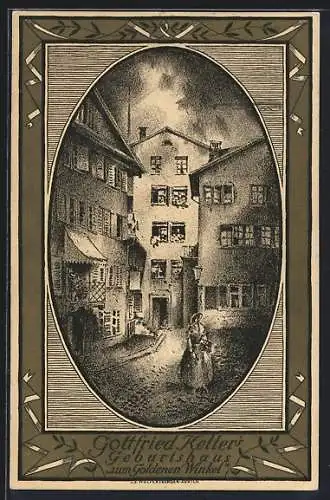 AK Zürich, Gottfried Keller's Geburtshaus