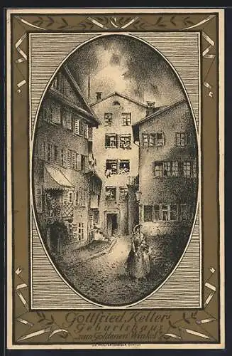 AK Zürich, Gottfried Keller's Geburtshaus