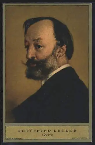 AK Portrait Gottfried Kellers 1872 7,5 SFR