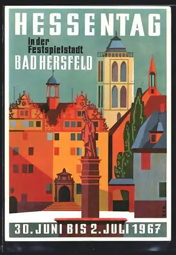 AK Bad Hersfeld, Hessentag 1967, Ortsansicht