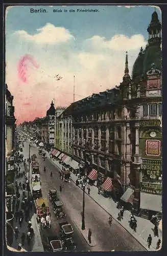 AK Berlin, Blick in die Friedrichstrasse