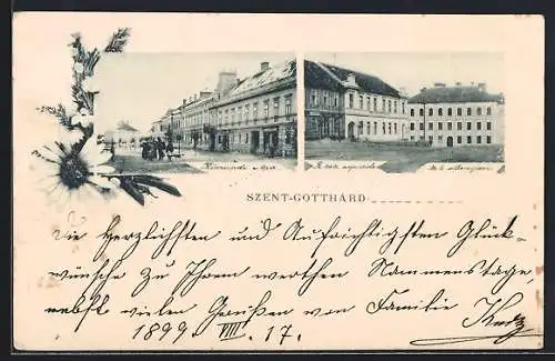 AK Szent-Gotthard, Körmendi utcza, R. kath. Nepiskola