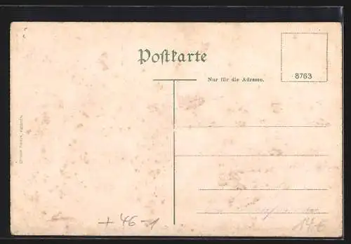 AK Osnabrück, Neumarkt mit Kriegerdenkmal, Strassenbahn