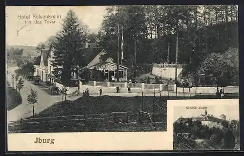 AK Iburg, Schloss, Hotel Felsenkeller v. Jos. Tovar