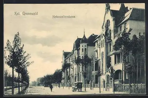 AK Berlin-Grunewald, Hohenzollerndamm mit Auto