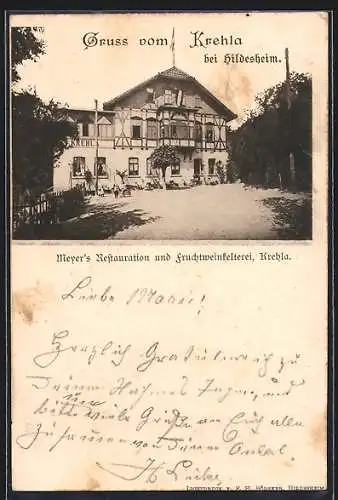 AK Hildesheim, Gasthaus Krehla, Bes. Meyer