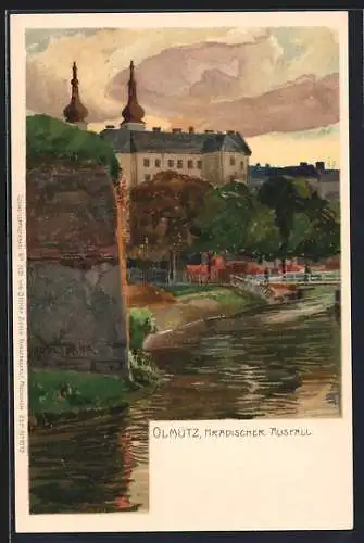 Künstler-AK Raoul Frank: Olmütz, Am Hradischen Ausfall