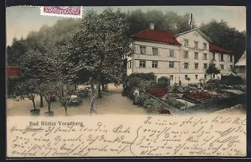 AK Bad Röthis /Vorarlberg, Hotel Bad Röthis mit Gartenanlagen