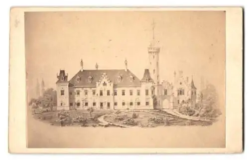 Fotografie Carl Herberth, Wien, Ansicht Agram, Schloss St. Helene, nach einem Gemälde