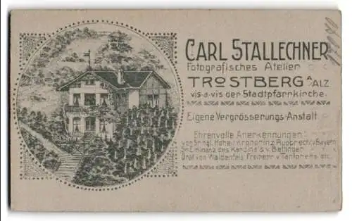 Fotografie Carl Stallechner, Trostberg a. Alz, Ansicht Trostberg a. Alz, Blick auf das Ateliersgebäude