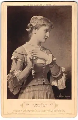 Fotografie Franz Hanfstaengl, München, Gemälde: Margaretha, nach A. Liezen-Mayer