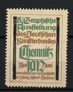 Reklamemarke Chemnitz, Graphische Ausstellung 1912, König-Albert-Museum