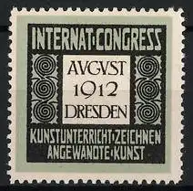 Reklamemarke Dresden, August 1912, Kunstunterricht und angewandte Kunst