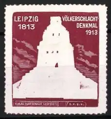 Reklamemarke Leipzig, Völkerschlachtdenkmal 1813-1913, Denkmalansicht