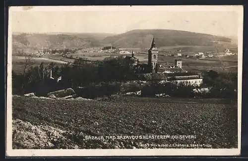 AK Sázava nad Sázavou, s Klásterem od Severu