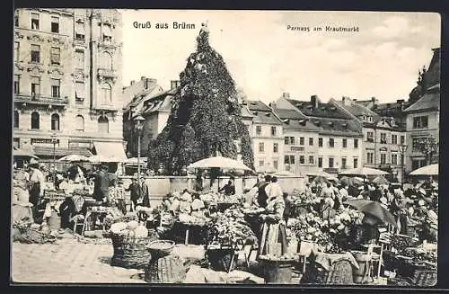 AK Brünn, Parnass am Krautmarkt