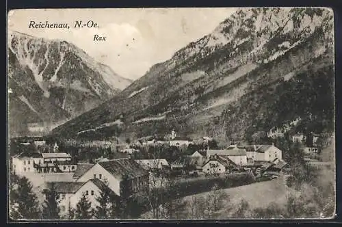 AK Reichenau /N.-Oe., Ortsansicht mit Rax